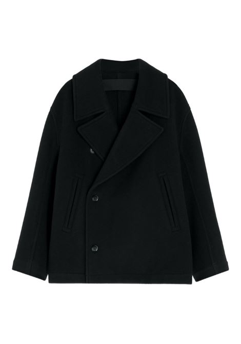 cappotto boxy peacoat uomo nero LEMAIRE | CO1131 LF1116BK999